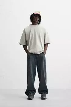 Свитер свободного кроя, вымытый ZARA, цвет Bone