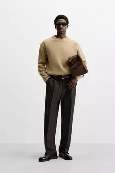 Свитер свободного кроя ZARA, бежевый