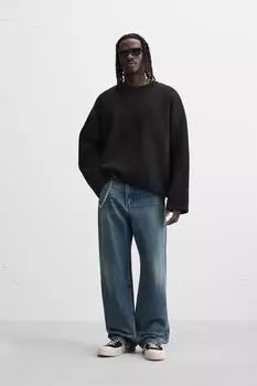 Свитер свободного кроя ZARA, черный