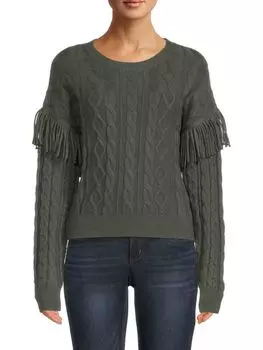 Свитер T Tahari вязаный с косами, черный