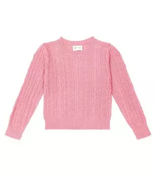 Свитер taco косой вязки из смесовой шерсти Morley, розовый