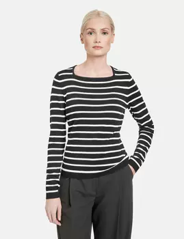 Свитер TAIFUN Langarm Rundhals, черный