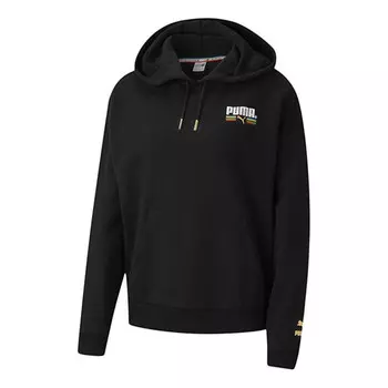 Свитер tailored for sport hoodie 'black white' Puma, черный