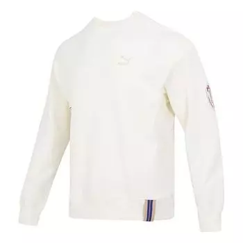Свитер team badge crew sweater 'beige' Puma, бежевый