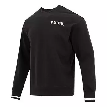 Свитер team crew tr logo sweater 'black' Puma, черный