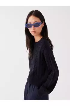 Свитер - Темно-синий - Классический крой LC Waikiki, темно-синий