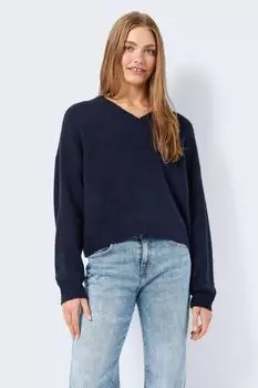 Свитер - Темно-синий - Классический крой Noisy May, темно-синий