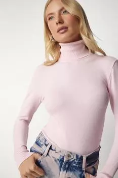 Свитер - Темно-синий - Облегающий крой Happiness stanbul, темно-синий