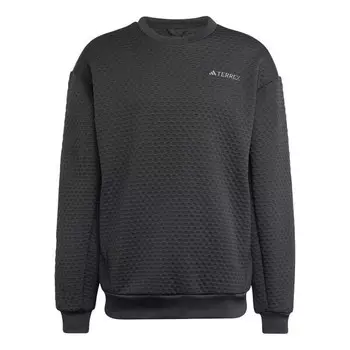 Свитер terrex xploric crewneck sweatshirt 'black' Adidas, черный