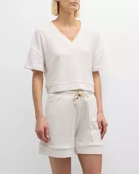 Свитер Terry Raw с v-образным вырезом Sol Angeles, цвет White