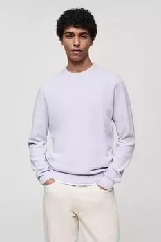 Свитер «Тесятка» с овальным вырезом Mango, сирень