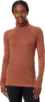 Свитер Thermal Merino Rib Turtleneck Smartwool, цвет Pecan Brown Heather