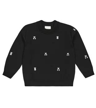 Свитер Thomas Bear из смесовой шерсти Burberry, черный