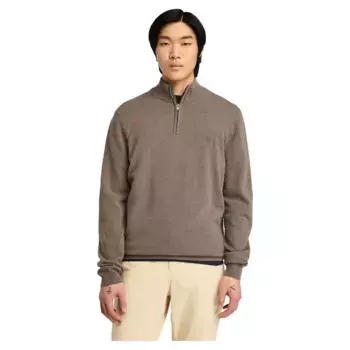 Свитер Timberland Cohas Brook Merino half zip, коричневый