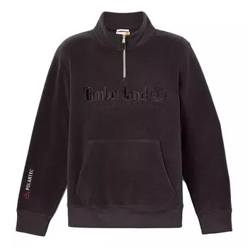 Свитер Timberland Linear Logo 1/4 Zip Sweatshirt 'Black', черный