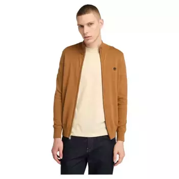 Свитер Timberland Williams River Cotton YD full zip, коричневый