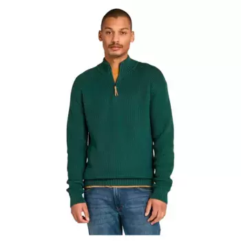 Свитер Timberland Williams River Textured half zip, зеленый