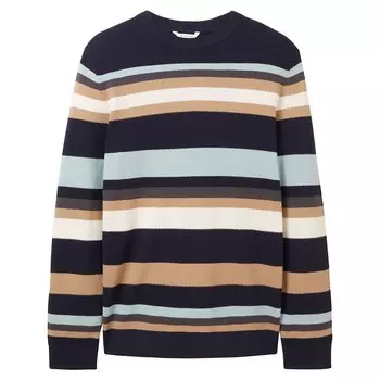 Свитер Tom Tailor 1038200 Striped Knit Crew Neck, разноцветный