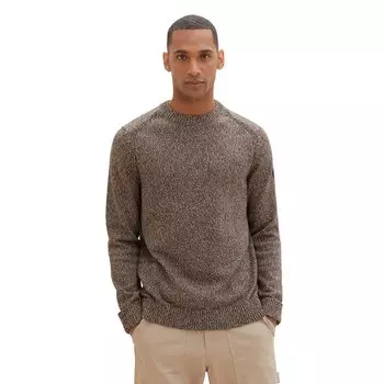 Свитер Tom Tailor 1038246 Multicolor Knit Crew Neck, коричневый