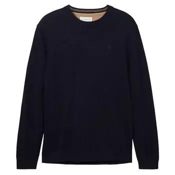 Свитер Tom Tailor 1038426 Basic Knit Crew Neck, синий
