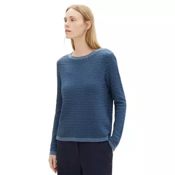 Свитер Tom Tailor 1039316 Knit Cotton Structure, синий