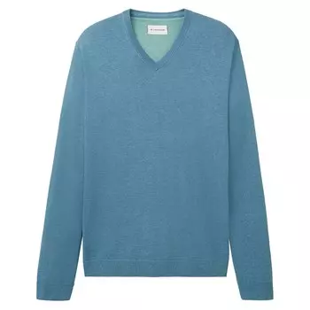 Свитер Tom Tailor 1039806 Basic Knit V Neck, синий