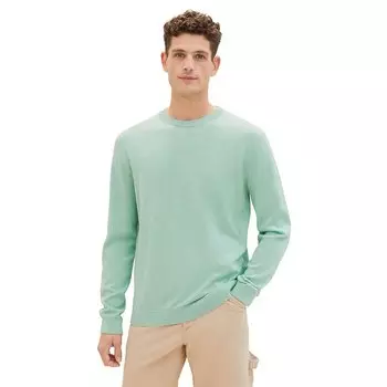 Свитер Tom Tailor 1039810 Basic Knit Crew Neck, зеленый
