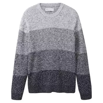 Свитер Tom Tailor 1040031 Rib Structured Gradient Knit, серый