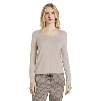 Свитер Tom Tailor Basic V Neck, бежевый
