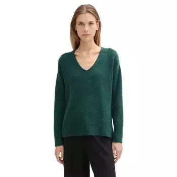 Свитер Tom Tailor Cozy v neck, зеленый