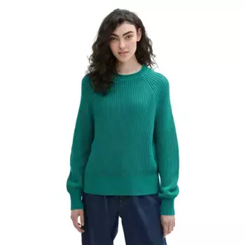 Свитер Tom Tailor Crew Neck, зеленый