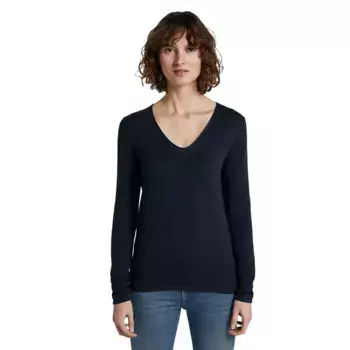 Свитер Tom Tailor Front Logo Coin v neck, синий