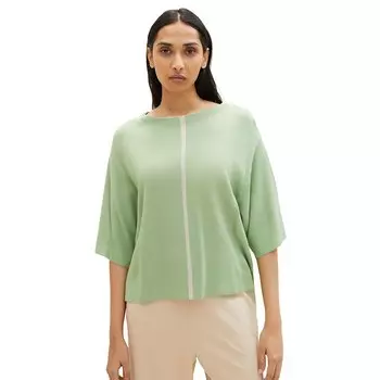 Свитер Tom Tailor Knit Pullover Doubleface 1035299, зеленый