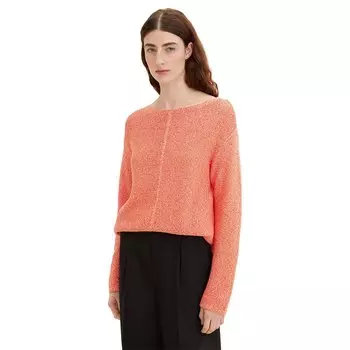 Свитер Tom Tailor Knit Pullover Mouline, оранжевый