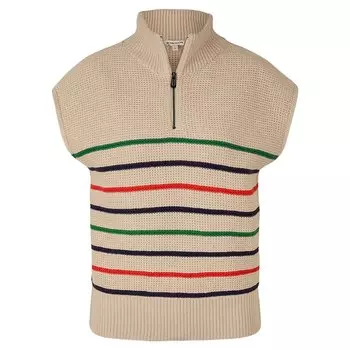 Свитер Tom Tailor Knit Sleeveless Striped, бежевый