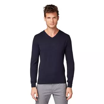 Свитер Tom Tailor Simple Knitted V-Neck, синий