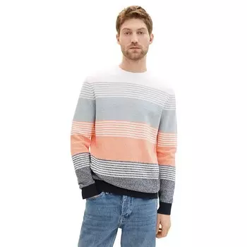 Свитер Tom Tailor Structured Colorblock, оранжевый