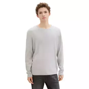 Свитер Tom Tailor Structured Roll Edge Knit, серый