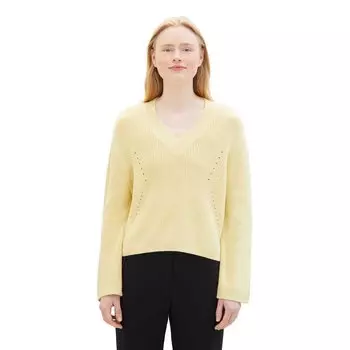 Свитер Tom Tailor Structured V Neck, желтый