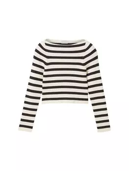 Свитер TOM TAILOR Sweater, цвет black/off white