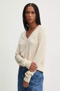 Свитер Томми Джинс Tommy Jeans, бежевый