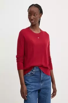 Свитер Томми Джинс Tommy Jeans, гранатовый