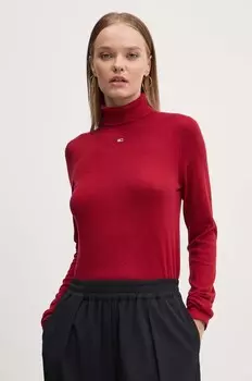 Свитер Томми Джинс Tommy Jeans, гранатовый