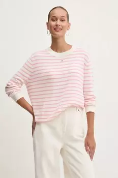 Свитер Томми Джинс Tommy Jeans, розовый