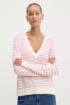 Свитер Томми Джинс Tommy Jeans, розовый