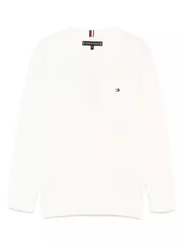 Свитер Tommy Hilfiger Junior с косичной вязкой, нейтральный
