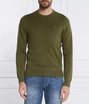 Свитер Tommy Hilfiger Regular Fit с круглым вырезом, зеленый