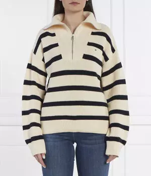 Свитер Tommy Hilfiger с застежкой-молнией, экрю