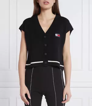 Свитер Tommy Jeans BADGE Regular Fit, черный