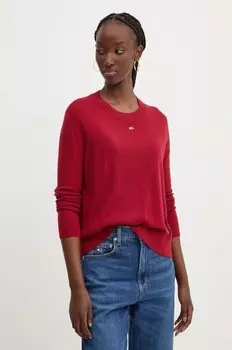 Свитер Tommy Jeans, бордовый